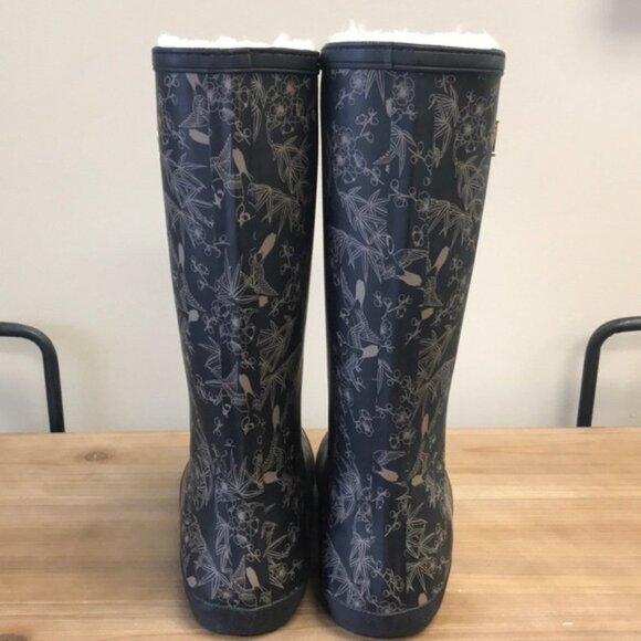 MoovBoot Vintage Orient Tall Rubber/Sheepskin Boot - Picture 6 of 6